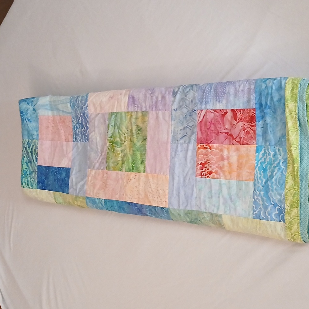 Handmade Colorful Patchwork Quilt - Picture 12 of 12